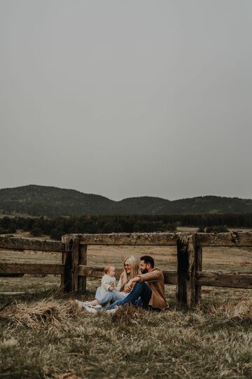 seance famille dans les volcans d'auvergne