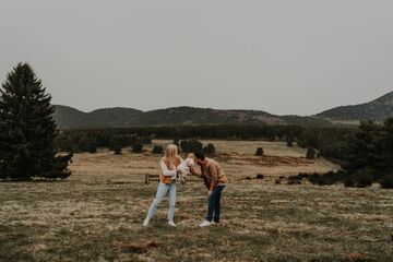 seance famille dans les volcans d'auvergne