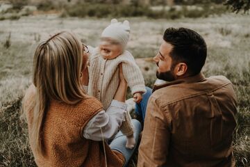 seance famille dans les volcans d'auvergne